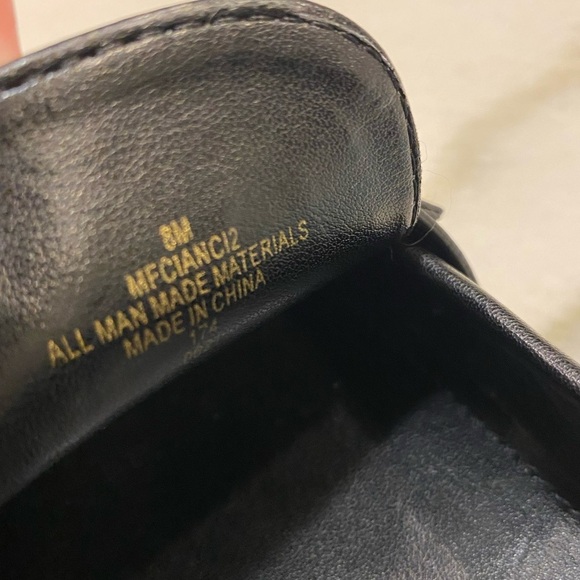 Marc Fisher Loafers size 8 Black Faux Leather Studded - Picture 11 of 13